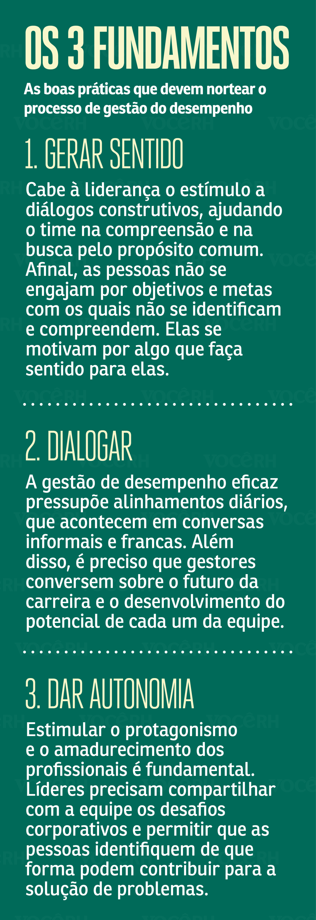 Infográfico Os três fundamentos